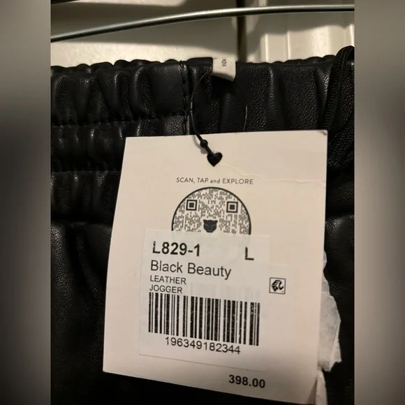 LITA by Ciara Leather Joggers NWT Large - Picture 11 of 12